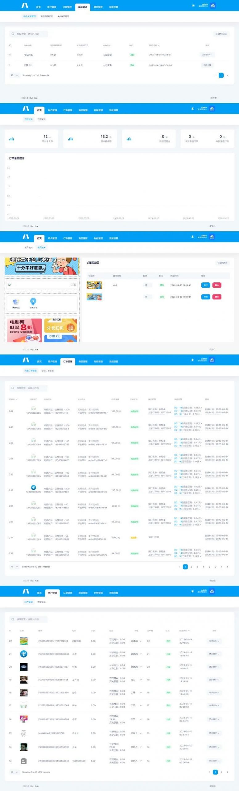 全新H5充值系统 自定义首页 充值页面-查尔斯资源库