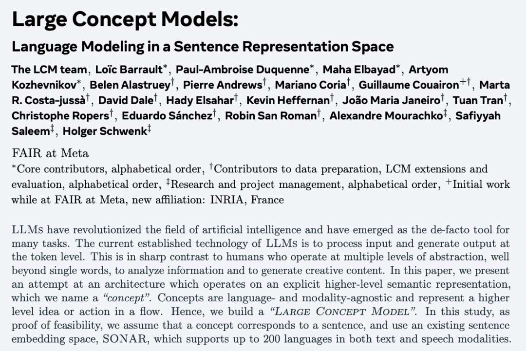 颠覆GPT！Meta推出大型概念模型LCM: 从“猜词”到“理解”-AI资源导航站