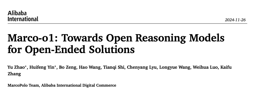 阿里Marco-o1: 基于Qwen 7B的面向开放域推理的类o1模型-AI资源导航站