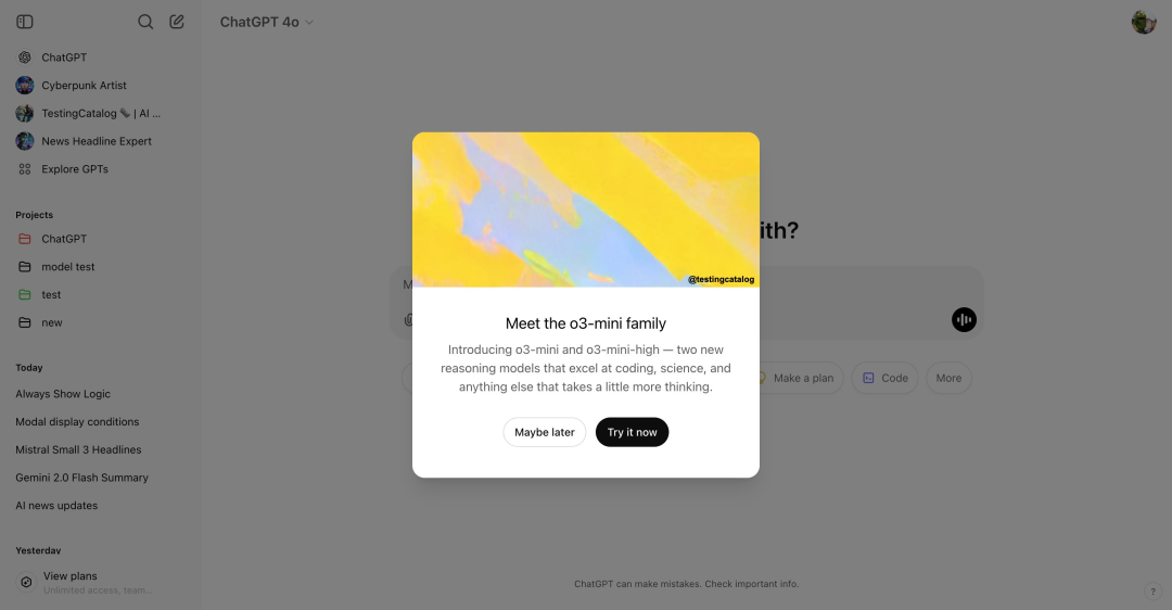 突发消息！OpenAI 今天发布 2 个新的推理模型：o3-mini 和 o3-mini-high。-AI资源导航站