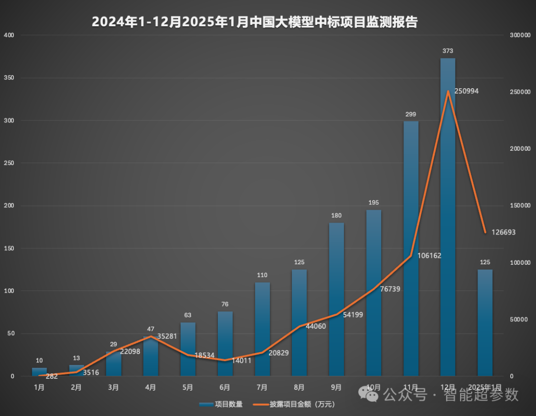 独家：中国大模型中标项目监测与洞察报告(2025年1月)-AI资源导航站