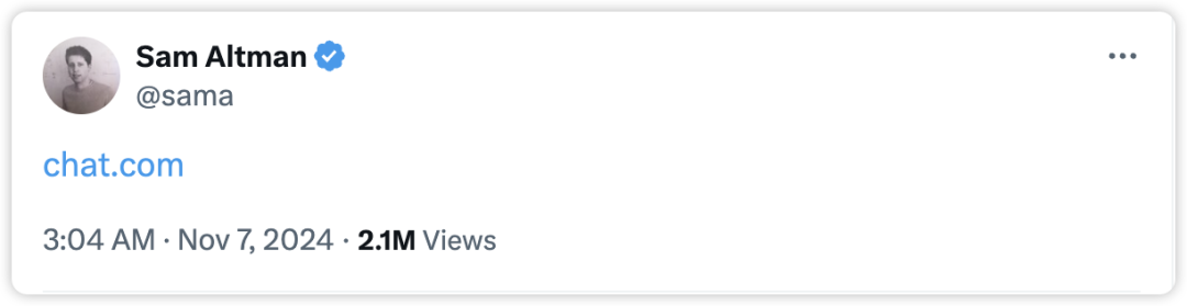 2000万美金？OpenAI悄悄拿下豪华域名“chat.com”，这波真·壕无人性！-AI资源导航站