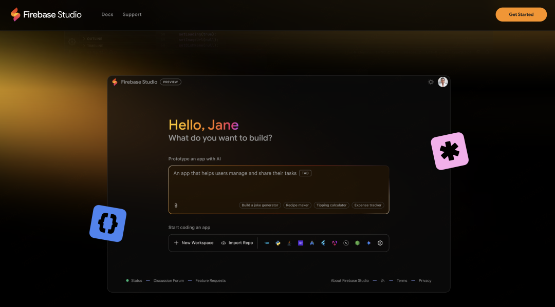 一站式AI应用开发平台 Firebase Studio-AI资源导航站