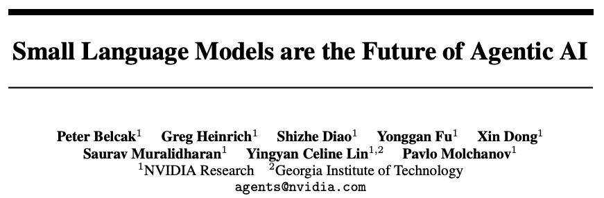 小语言模型才是Agentic AI的未来？-AI资源导航站
