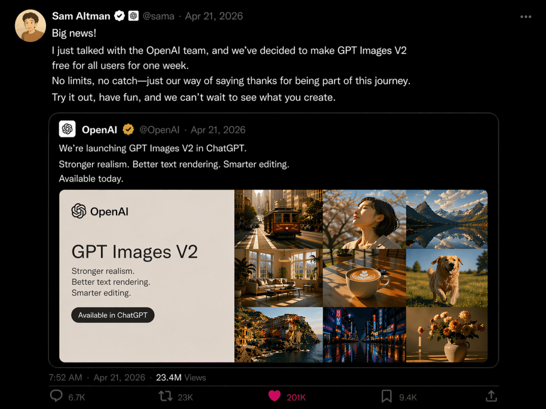 ChatGPT Image 2 来了，它终结了整个行业！从今天开始，一切都可能是假的。-AI资源导航站